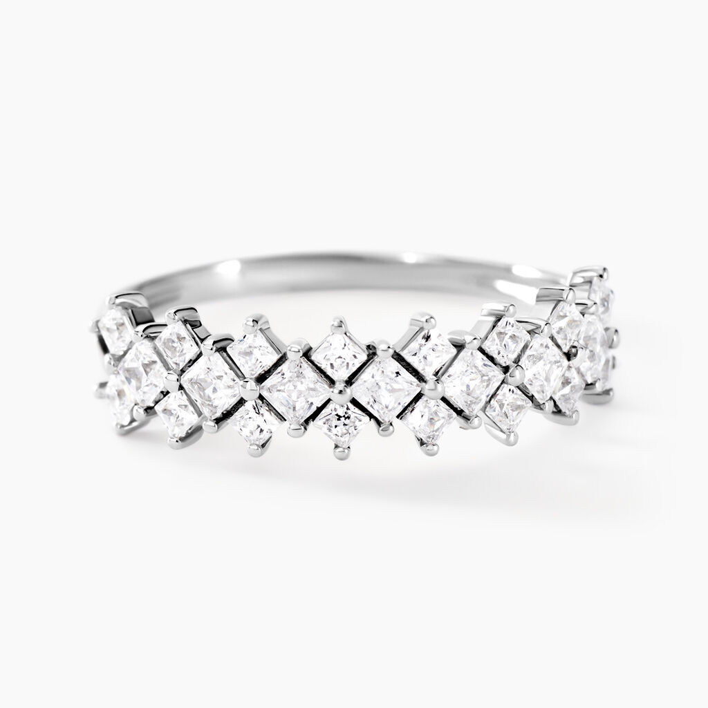 Bague Marquis Or Blanc Oxyde De Zirconium - Bagues avec pierre Femme | Histoire d’Or