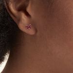 Boucles D'oreilles Puces Solena Papillon Or Jaune - Clous d'oreilles Enfant | Histoire d&rsquo;Or