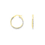 Cr&eacute;oles Maelia Or Bicolore - Boucles d'oreilles cr&eacute;oles Femme | Histoire d&rsquo;Or