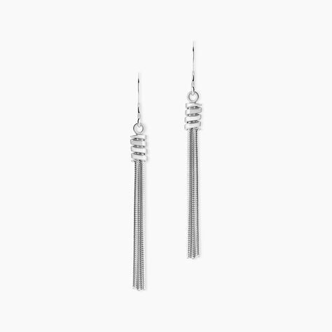 Boucles D'oreilles Pendantes Amaryllis Argent Blanc - Boucles d'oreilles fantaisie Femme | Histoire d&rsquo;Or