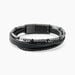 Bracelet Jourdan Cuir De Vache Noir H&eacute;matite Onyx - Bracelets Homme | Histoire d&rsquo;Or