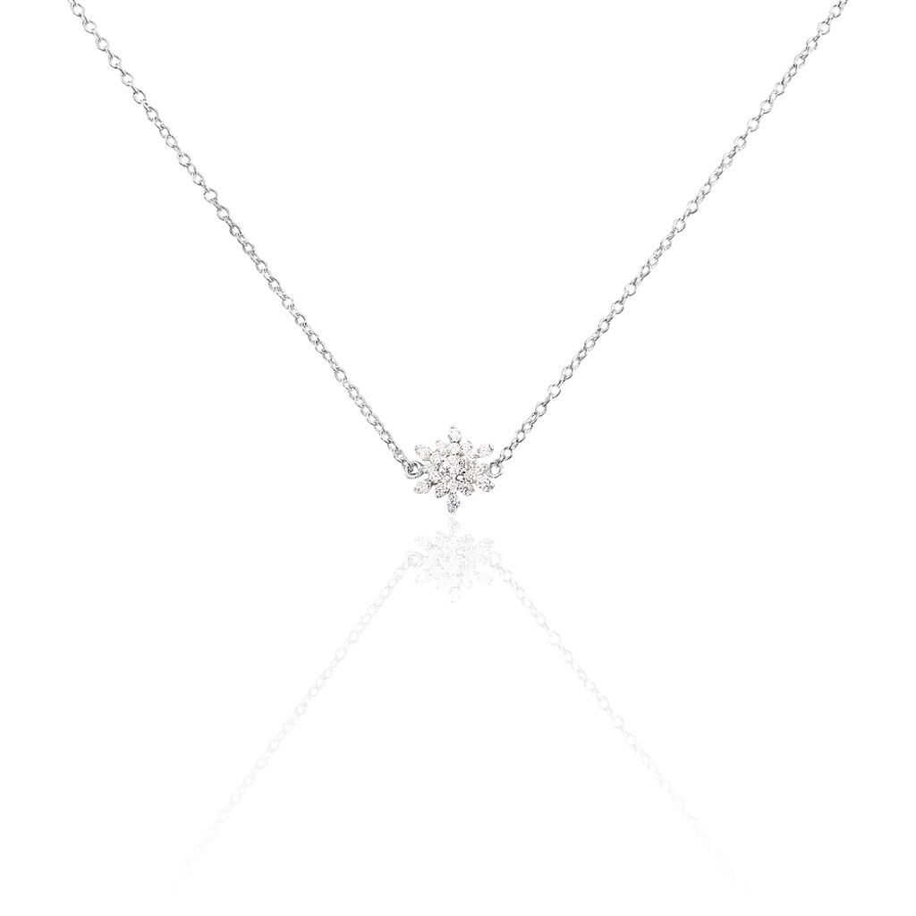 Collier Cyriac Argent Blanc Oxyde De Zirconium - Colliers fantaisie Femme | Histoire d’Or