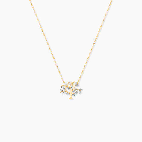 Collier Or Bicolore Fragaria - Bijoux sans pierre Femme | Histoire d&rsquo;Or