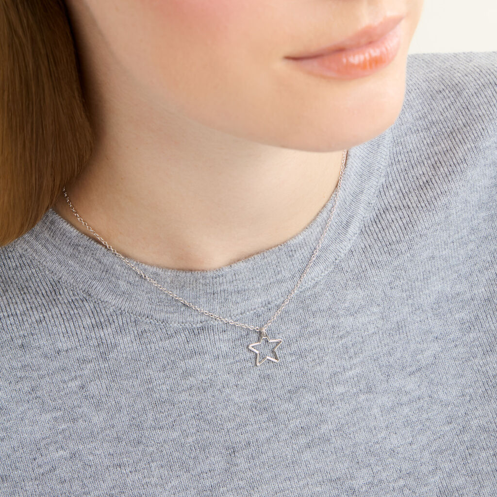 Collier Velma Argent Blanc - Colliers fantaisie Femme | Histoire d&rsquo;Or