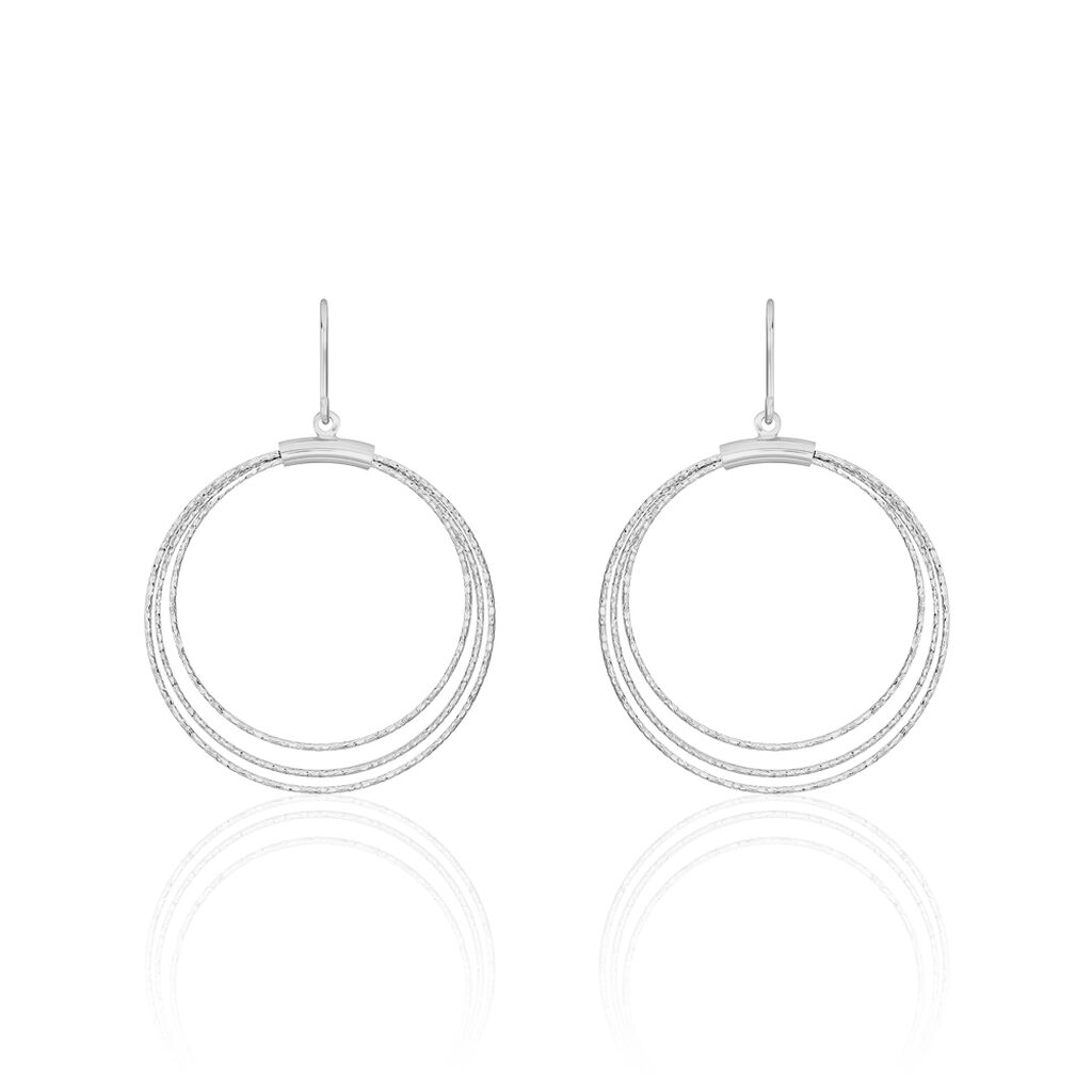 Boucles D'oreilles Pendantes Nadiona Argent Blanc - Boucles d'oreilles fantaisie Femme | Histoire d’Or