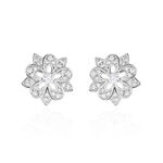 Boucles D'oreilles Puces Iona Argent Blanc Oxyde De Zirconium - Boucles d'oreilles fantaisie Femme | Histoire d&rsquo;Or