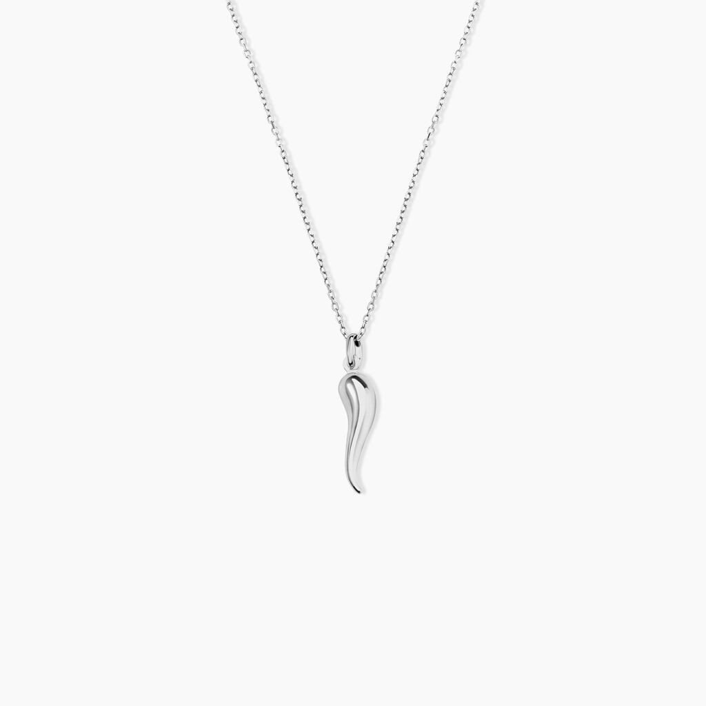 Pendentif Felicette Corne Abondance Or Blanc - Pendentifs Unisex | Histoire d’Or