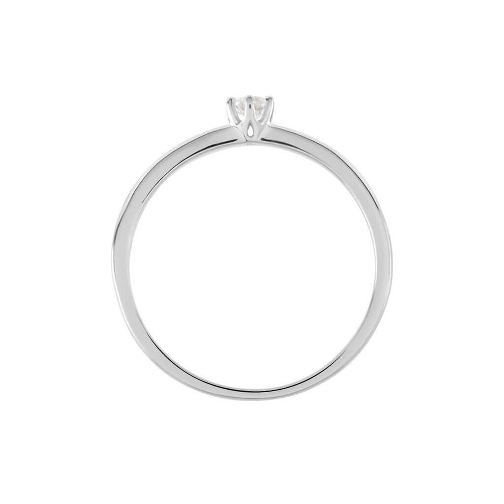 Solitaire  Natalia Platine Blanc Diamant - Bagues solitaires Femme | Histoire d’Or