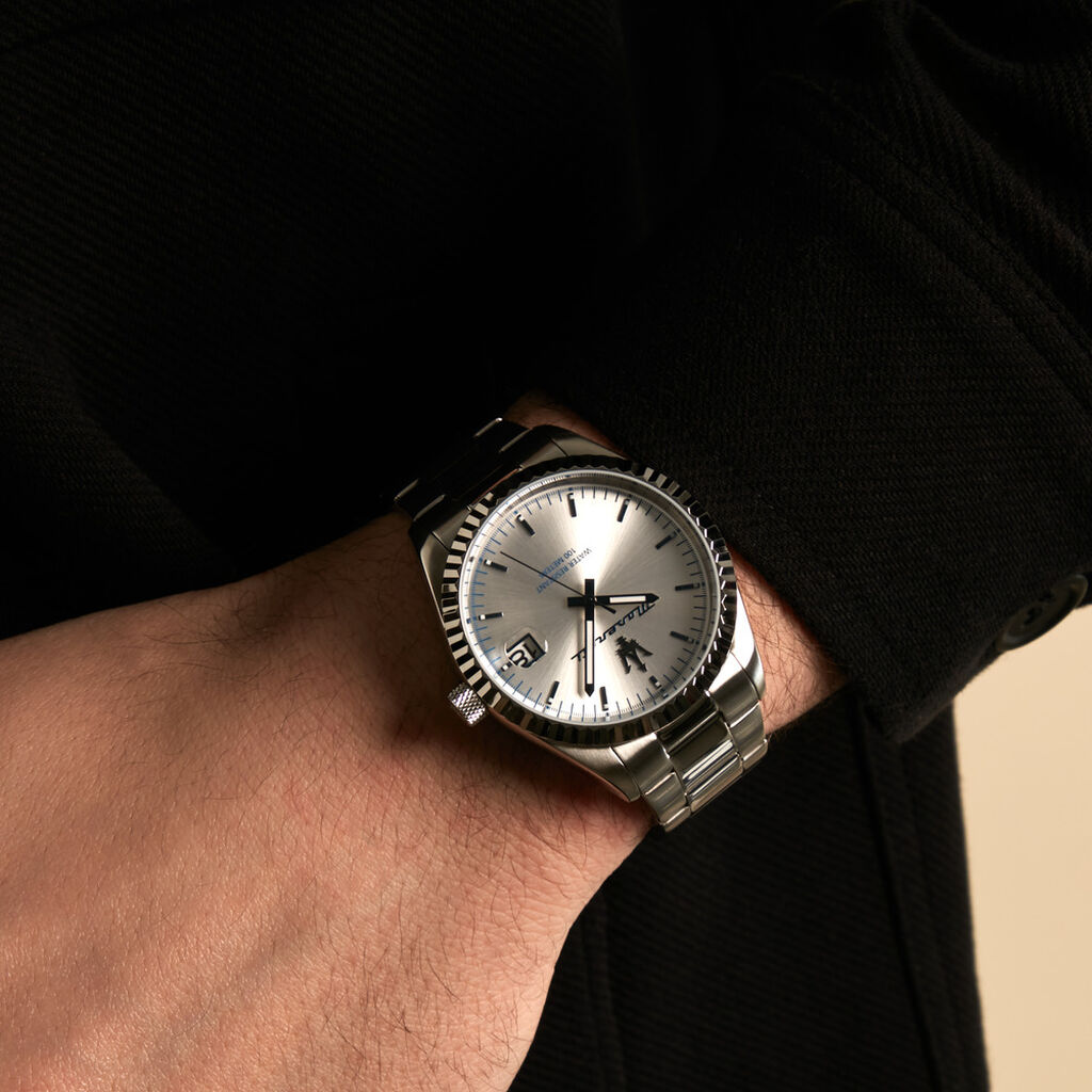 Montre Maserati Competizione Argent&eacute; - F&ecirc;te des p&egrave;res Homme | Histoire d&rsquo;Or