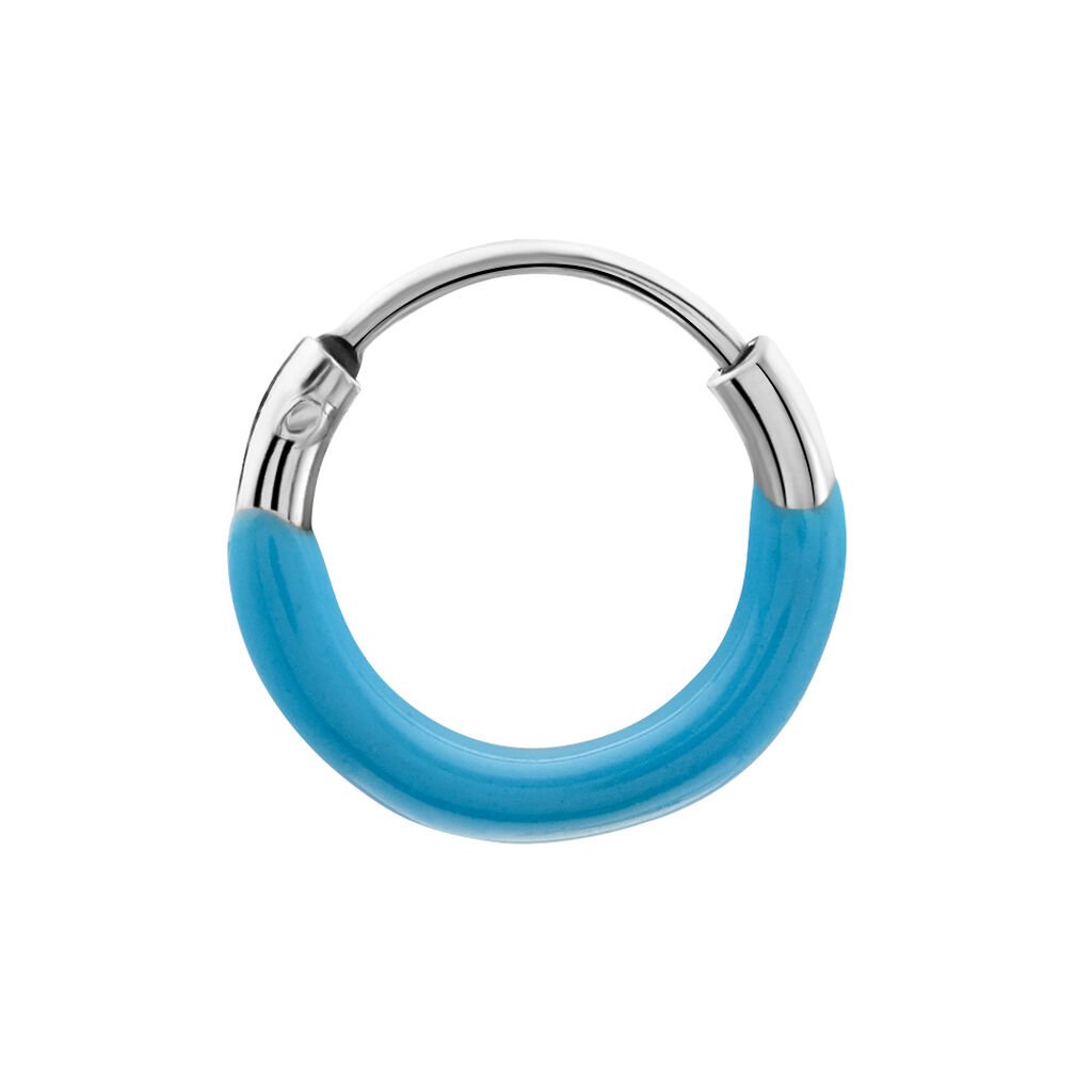 Cr&eacute;ole Unitaire Argent Blanc Samba - Boucles d'oreilles cr&eacute;oles Femme | Histoire d&rsquo;Or