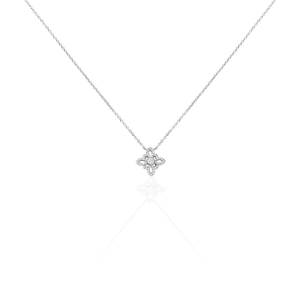 Collier Isia Argent Blanc Oxyde De Zirconium - Colliers fantaisie Femme | Histoire d’Or