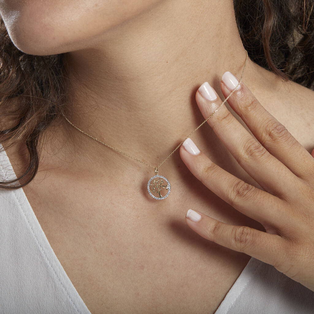 Collier Darell Or Jaune Oxyde De Zirconium - Colliers Femme | Histoire d’Or