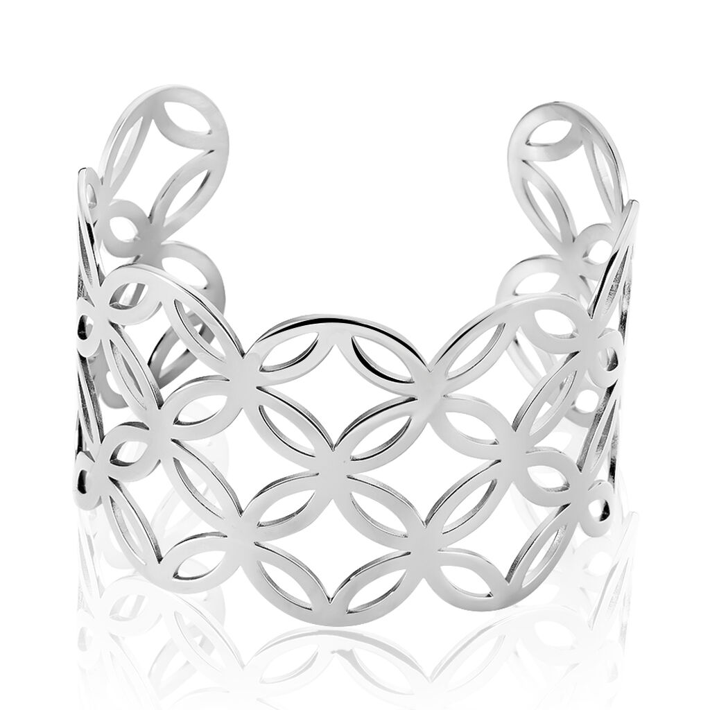Bracelet Jonc Danyl Acier Blanc - Bracelets Femme | Histoire d&rsquo;Or