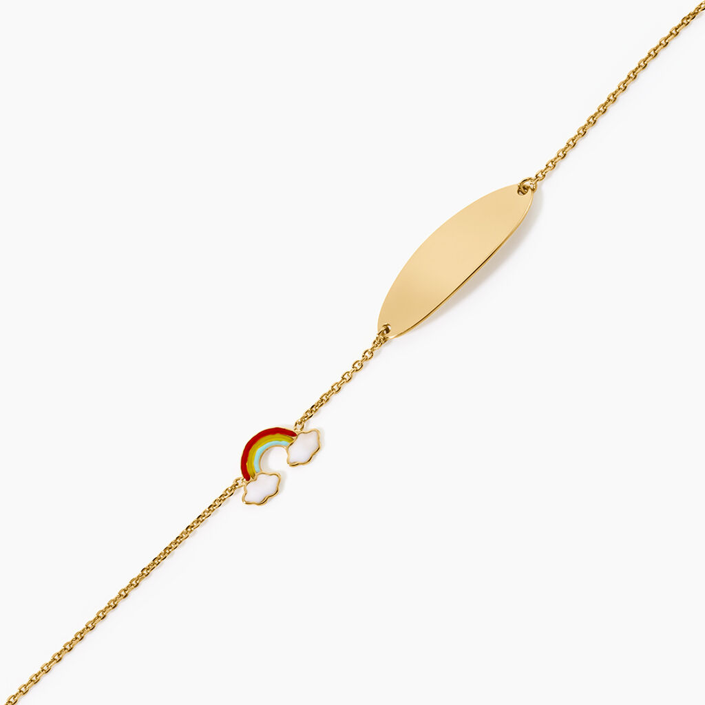 Bracelet Identit&eacute;e Illyoe Argent Dor&eacute; A L'Or 750/1000 - Gourmettes Femme | Histoire d&rsquo;Or