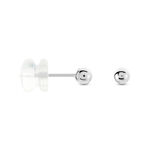 Boucles D'oreilles Puces Or Blanc Fidelia - Clous d'oreilles Femme | Histoire d&rsquo;Or