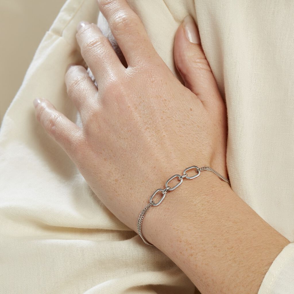 Bracelet Argent Blanc Nos - Bracelets Femme | Histoire d’Or