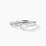 Bague Solitaire Athena Or Blanc Diamant - Bagues solitaires Femme | Histoire d&rsquo;Or