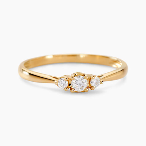 Bague Les Inseparables Or Jaune Diamant - Bagues solitaires Femme | Histoire d&rsquo;Or