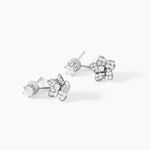 Boucles D'Oreilles Puces Sephine Argent Blanc Oxyde De Zirconium - Boucles d'oreilles fantaisie Femme | Histoire d&rsquo;Or