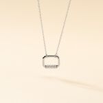 Collier Urban Call Argent Blanc Oxyde De Zirconium - Colliers fantaisie Femme | Histoire d&rsquo;Or