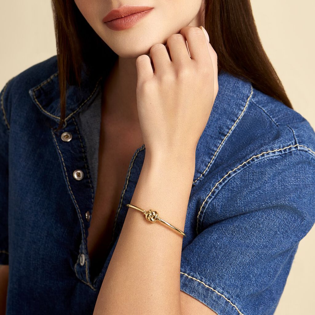 Jonc Nina Or Jaune - Bracelets joncs Femme | Histoire d’Or