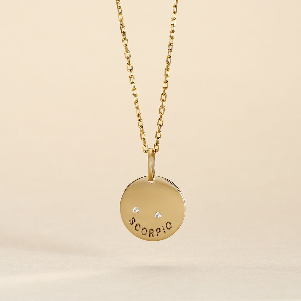 Pendentif Or Jaune Astraea Oxyde De Zirconium - Pendentifs Zodiaque Femme | Histoire d&rsquo;Or
