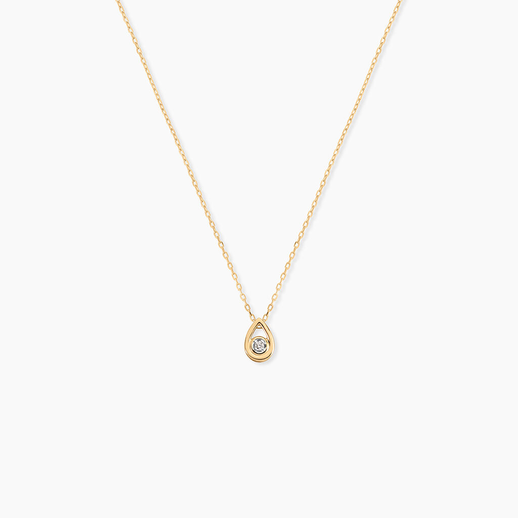 Collier Fidelia Or Jaune Diamant - Bijoux Pierres Pr&eacute;cieuses Femme | Histoire d&rsquo;Or