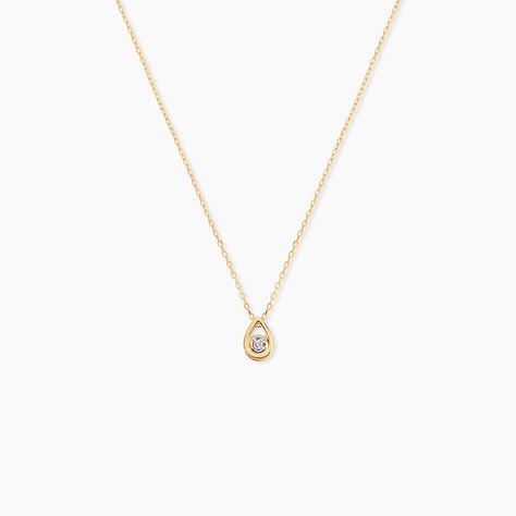 Collier Fidelia Or Jaune Diamant - Bijoux Pierres Pr&eacute;cieuses Femme | Histoire d&rsquo;Or
