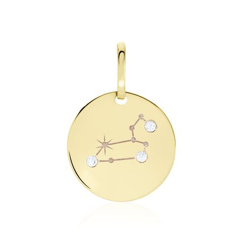 Pendentif Or Jaune Astraea Oxyde De Zirconium - Pendentifs Zodiaque Femme | Histoire d’Or