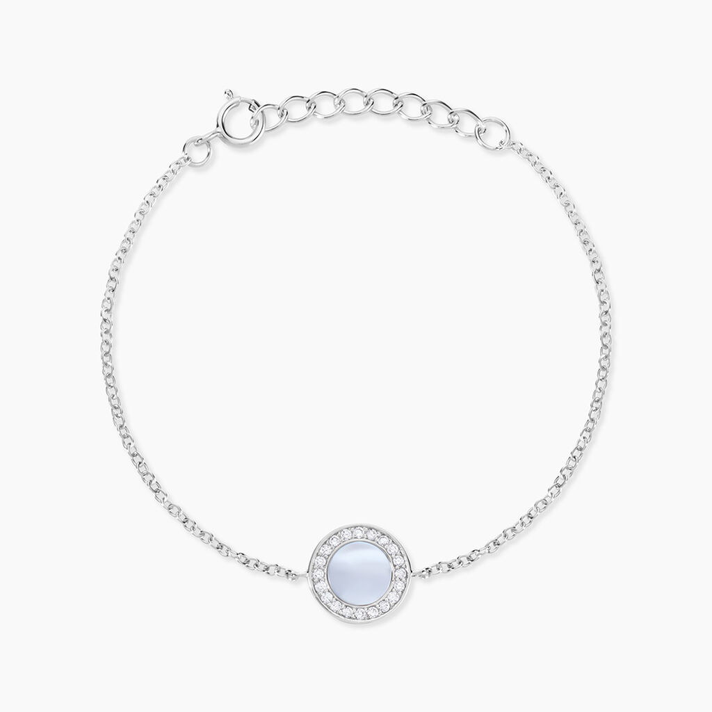 Bracelet Court Argent Blanc Nawala Oxyde De Zirconium - Bracelets Femme | Histoire d’Or