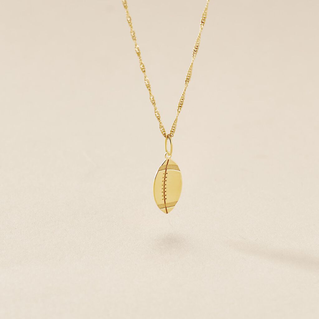 Pendentif Julius Sport Rugby Or Jaune - Pendentifs Famille | Histoire d&rsquo;Or