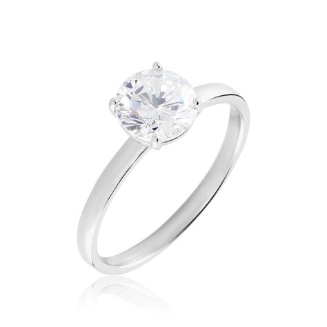Bague Solitaire Stella Argent Blanc Oxyde De Zirconium - Bagues solitaires Femme | Histoire d’Or