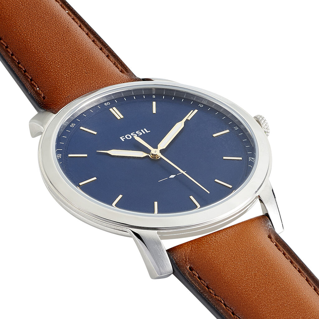 Montre Fossil Minimalist Bleu - F&ecirc;te des p&egrave;res Homme | Histoire d&rsquo;Or