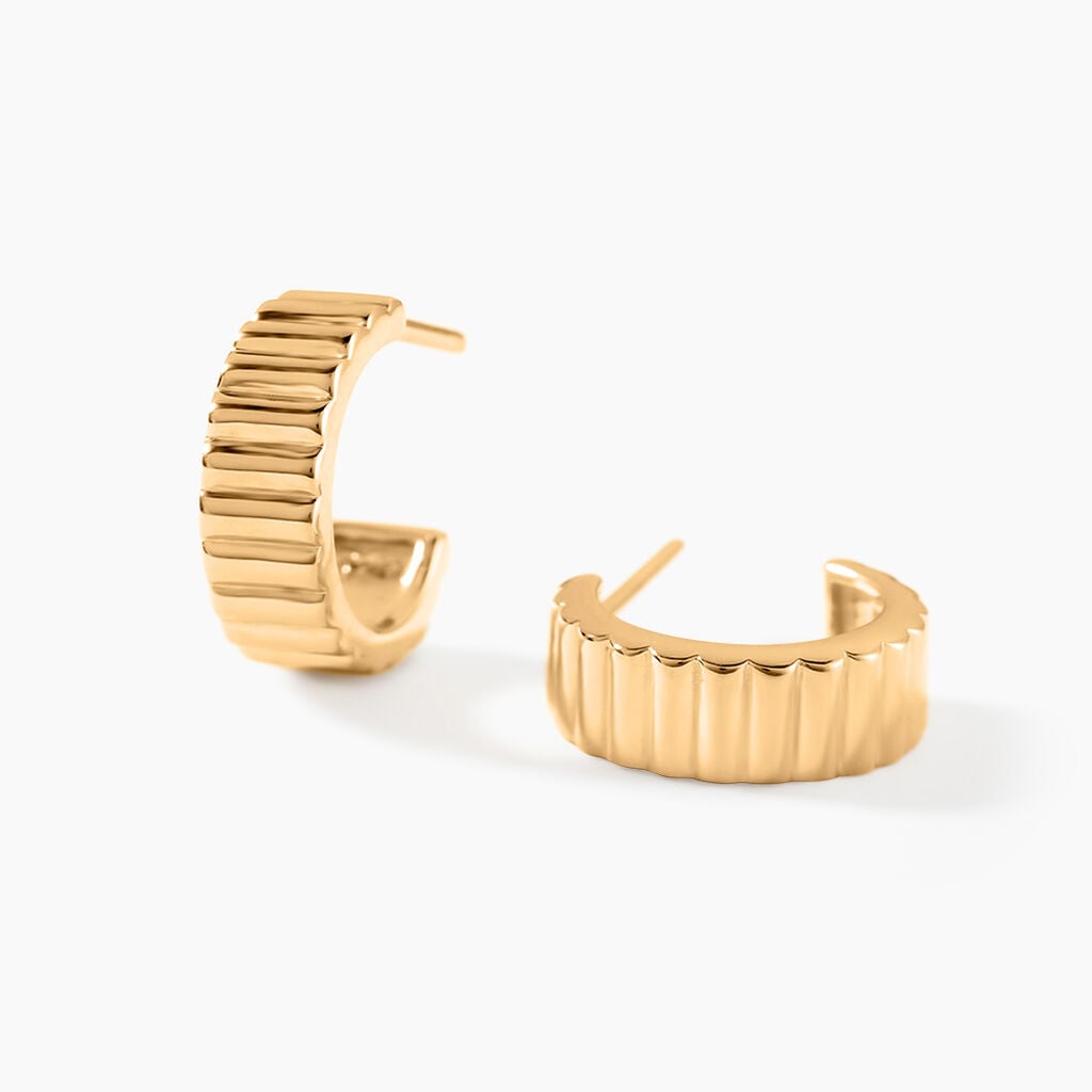 Cr&eacute;oles Alegria Plaqu&eacute; Or Jaune - Boucles d'oreilles cr&eacute;oles Femme | Histoire d&rsquo;Or