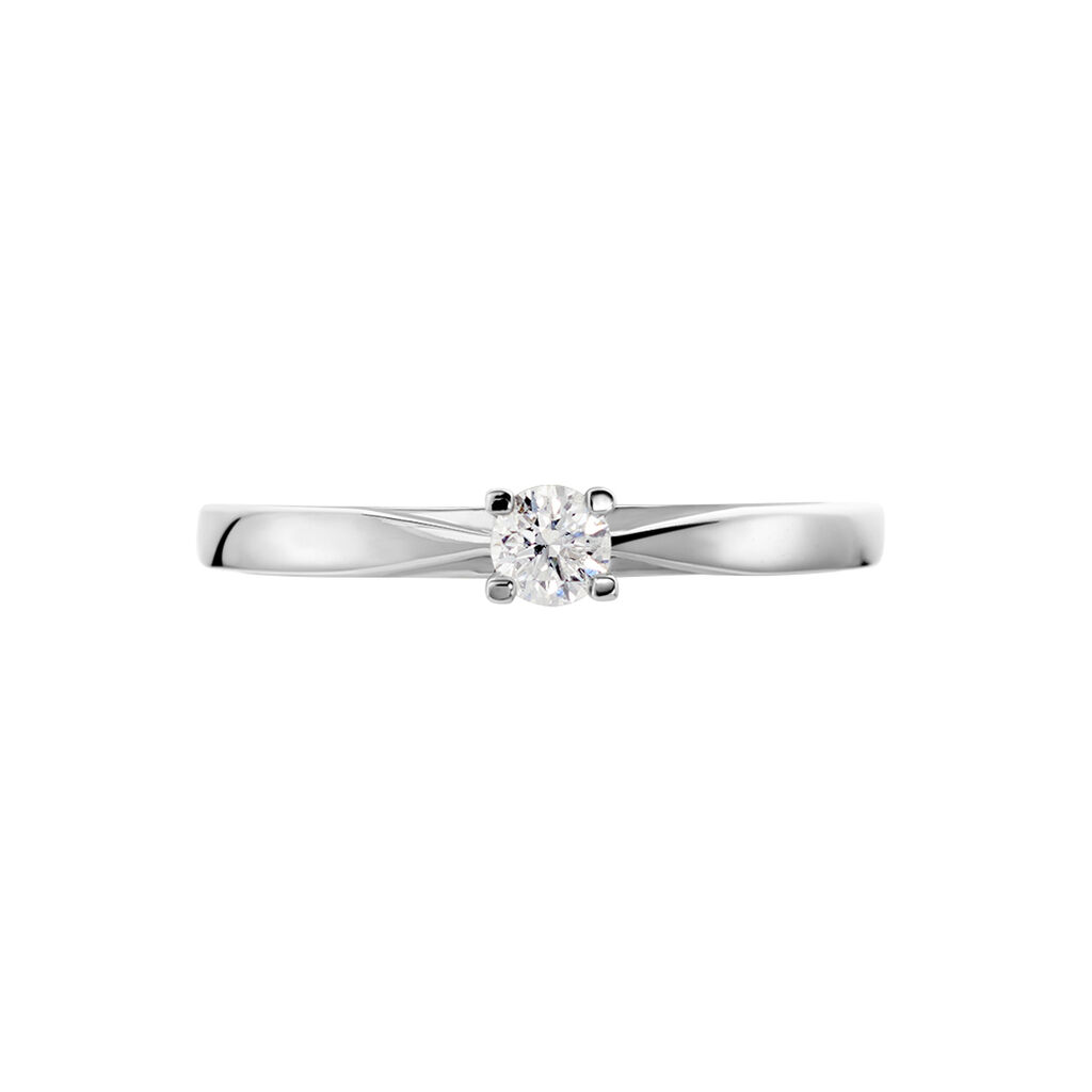 Bague Solitaire Celina Or Blanc Diamant - Bagues solitaires Femme | Histoire d’Or