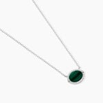 Collier Margot Argent Blanc Malachite Oxyde De Zirconium -  Femme | Histoire d&rsquo;Or