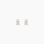Boucles D'Oreilles Puces Constancia Argent Dor&eacute; A L'Or 750/1000 Oxyde De Zirconium - Boucles d'oreilles fantaisie Enfant | Histoire d&rsquo;Or