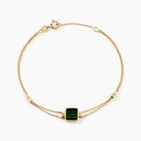 Bracelet Caron Or Jaune Malachite