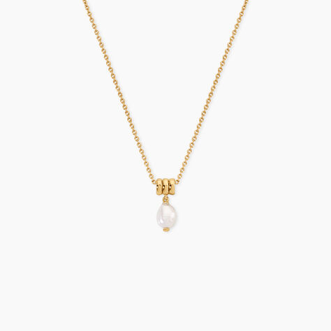 Collier Claudiane Argent Dor&eacute; A L'Or 750/1000 Perle De Culture - Colliers Femme | Histoire d&rsquo;Or