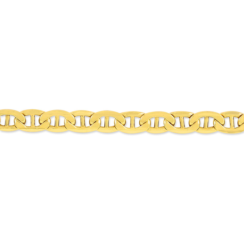 Bracelet Capucin Maille Marine Plate Or Jaune - Bracelets chaîne Femme | Histoire d’Or