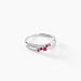 Bague Amarylis Or Blanc Rubis Diamant - Bagues avec pierre Femme | Histoire d’Or