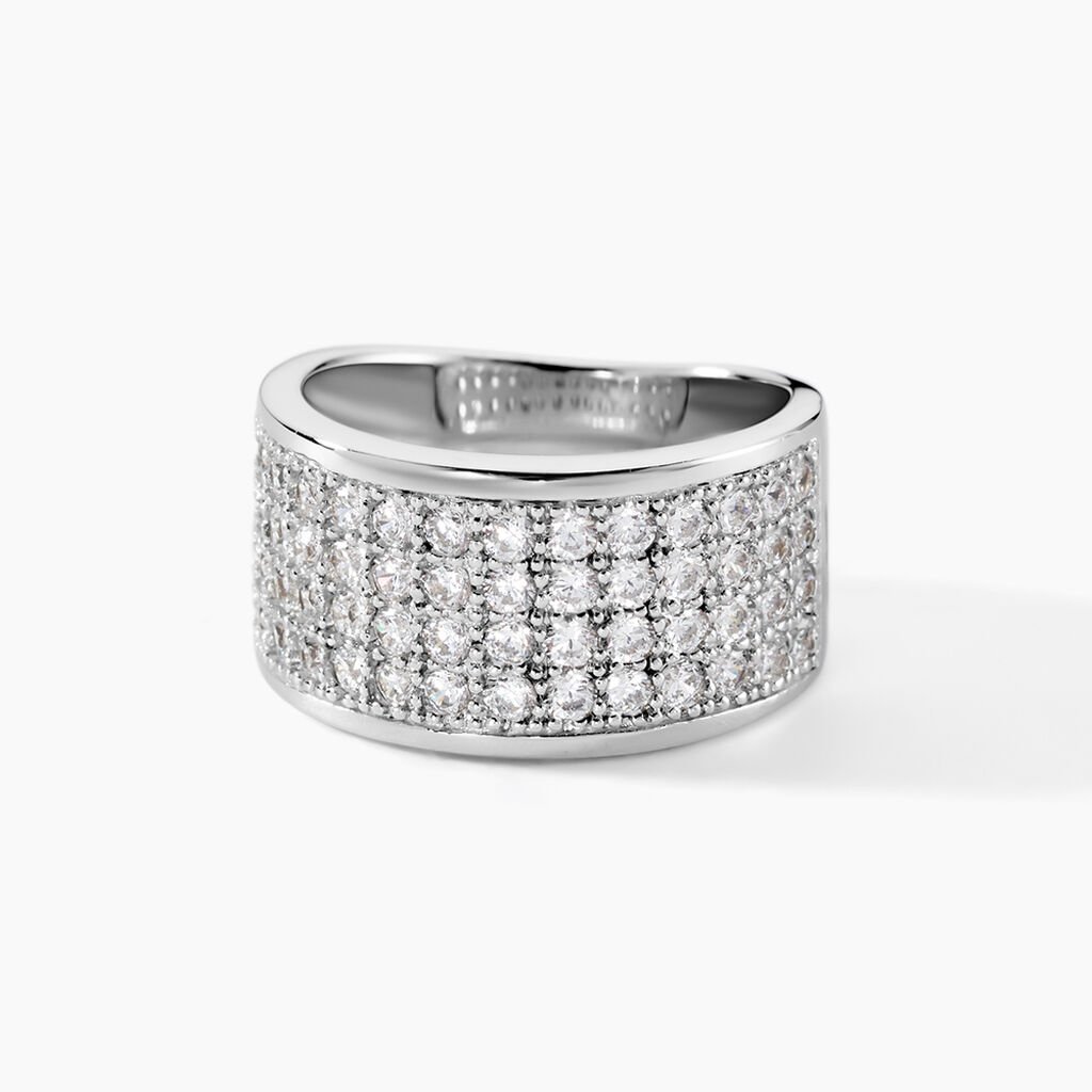 Bague Cecelia Argent Blanc Oxyde De Zirconium - Bagues avec pierre Femme | Histoire d&rsquo;Or