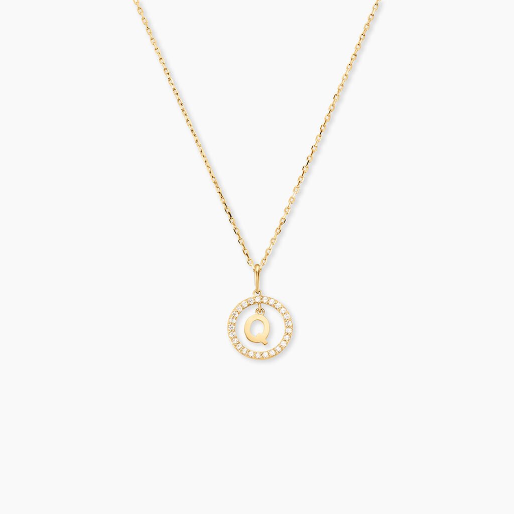Pendentif Gabe Or Jaune Oxyde De Zirconium - Pendentifs Femme | Histoire d&rsquo;Or