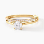 Bague Solitaire Anatoline Or Jaune Oxyde De Zirconium - Bagues solitaires Femme | Histoire d&rsquo;Or