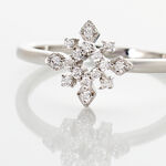 Bague Anea Or Blanc Diamant - Bagues avec pierre Femme | Histoire d&rsquo;Or