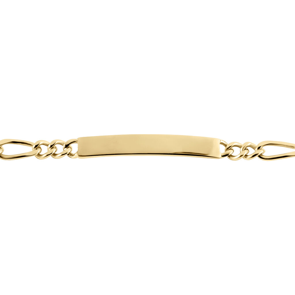Bracelet Identité Plaqué Or Jaune Bixente - Gourmettes Homme | Histoire d’Or