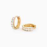 Cr&eacute;oles Andgelina Rondes Or Jaune Oxyde De Zirconium - Boucles d'oreilles cr&eacute;oles Femme | Histoire d&rsquo;Or