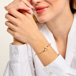Bracelet Jonc Sunset Riviera Argent Dor&eacute; A L'Or 750/1000 Oxyde De Zirconium - Bracelets joncs Femme | Histoire d&rsquo;Or