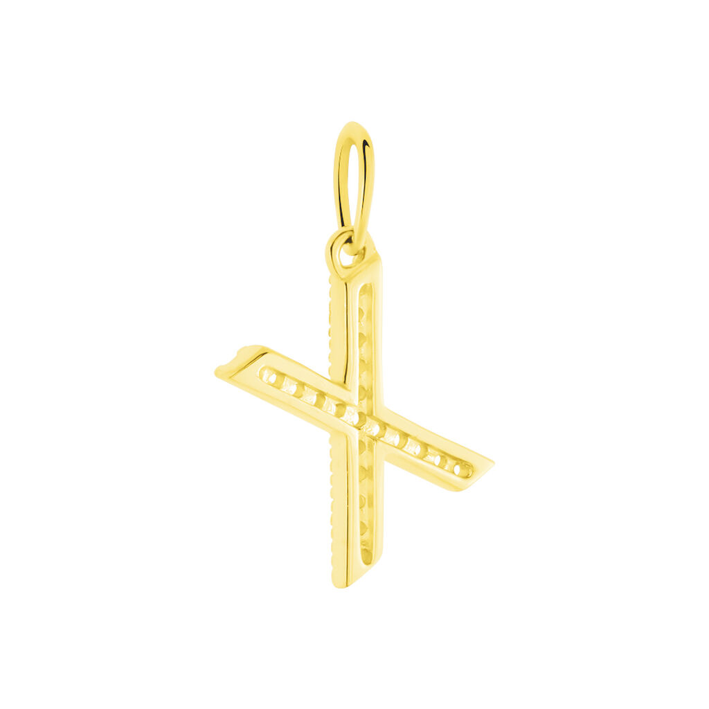 Pendentif Lettre X Or Jaune Oxyde - Pendentifs Famille | Histoire d&rsquo;Or