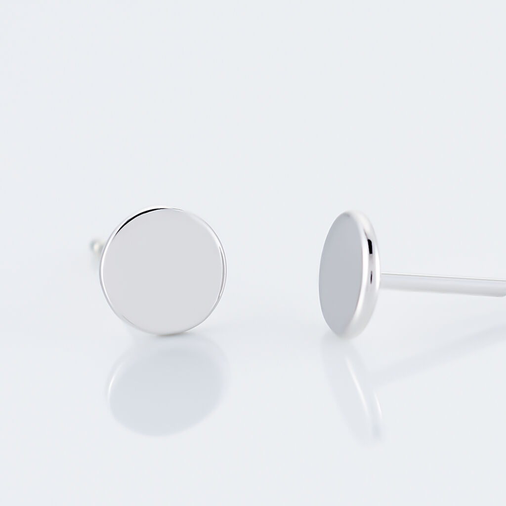 Boucles D'oreilles Puces Apoline Argent Blanc - Boucles d'oreilles fantaisie Femme | Histoire d’Or